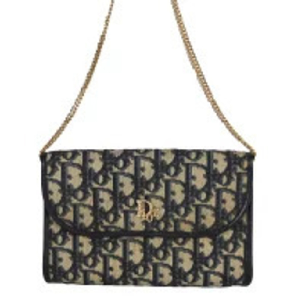 Christian Dior chain shoulder bag Trotter canvas